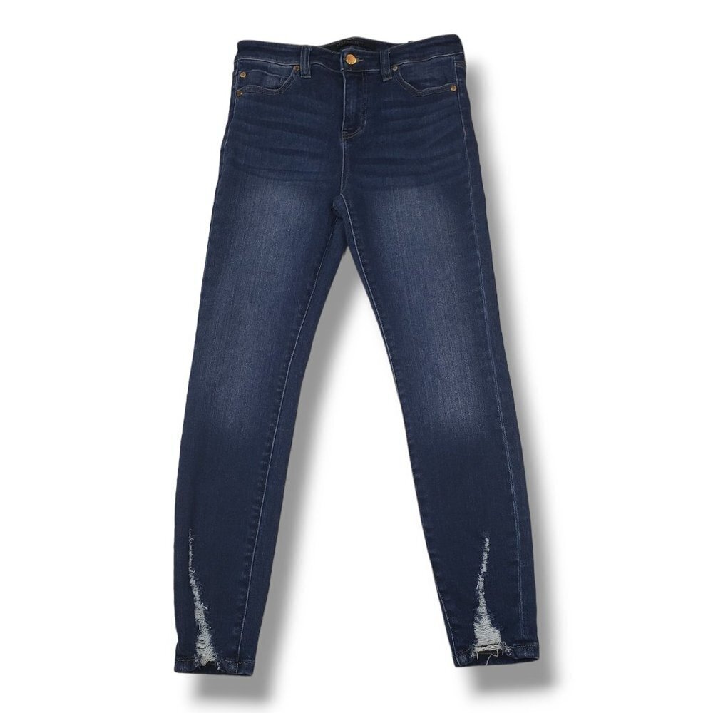Liverpool High Rise Ankle Jeans Womens 4 Distressed Mid‎ Rise